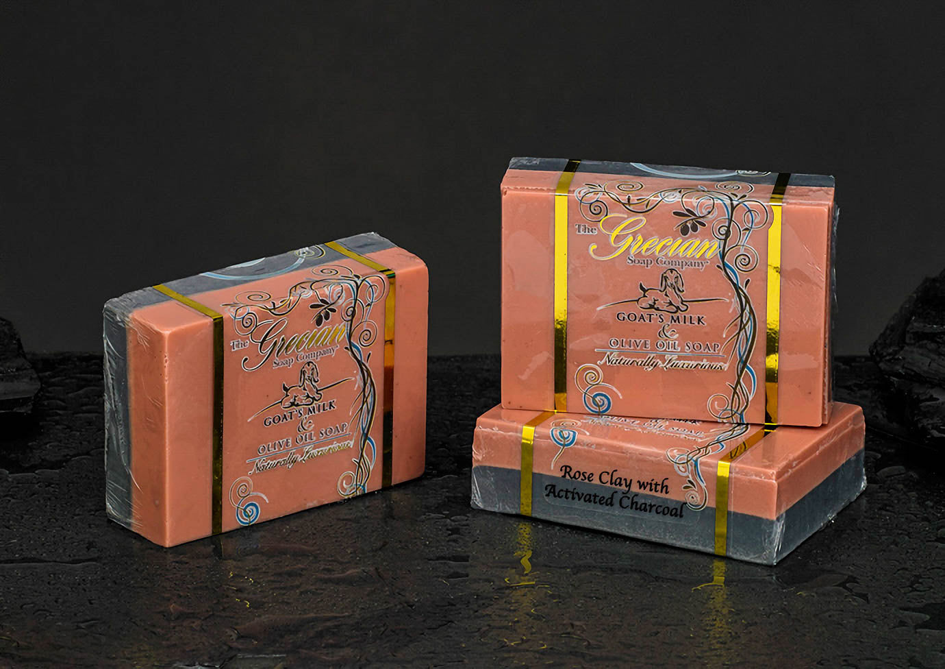 Rose Clay & Activated Charcoal Bar-Island Citrus