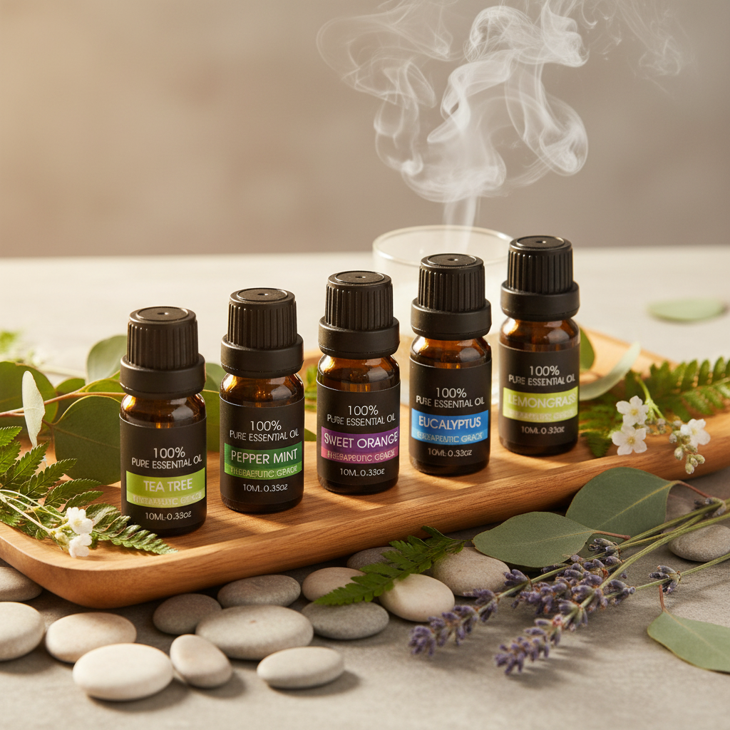 Therapeutic Grade Essential Oil Set Marketing Image